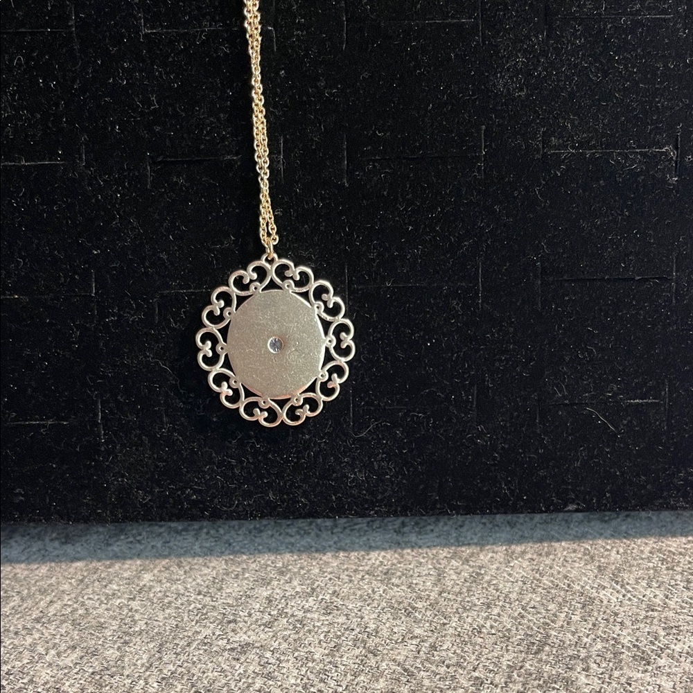 Anthropologie Heart Circle Charm Necklace.NWT - Picture 3 of 4
